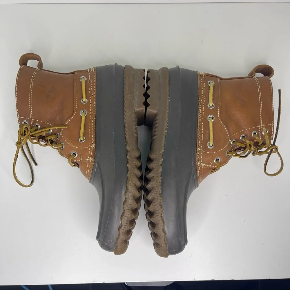 Sperry Men's 8 Brown Leather Decoy Duck Boots Winter Weather‎ Gorpcore Outdoor